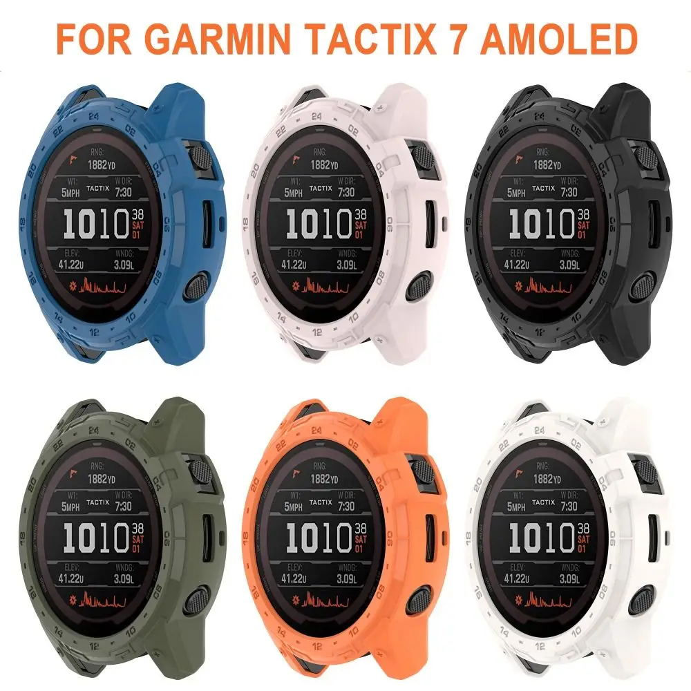 

TPU Protective Case New Cover Bumper Screen Protector Accessories Soft Edge Shell for Garmin Tactix 7 AMOLED Smart Watch