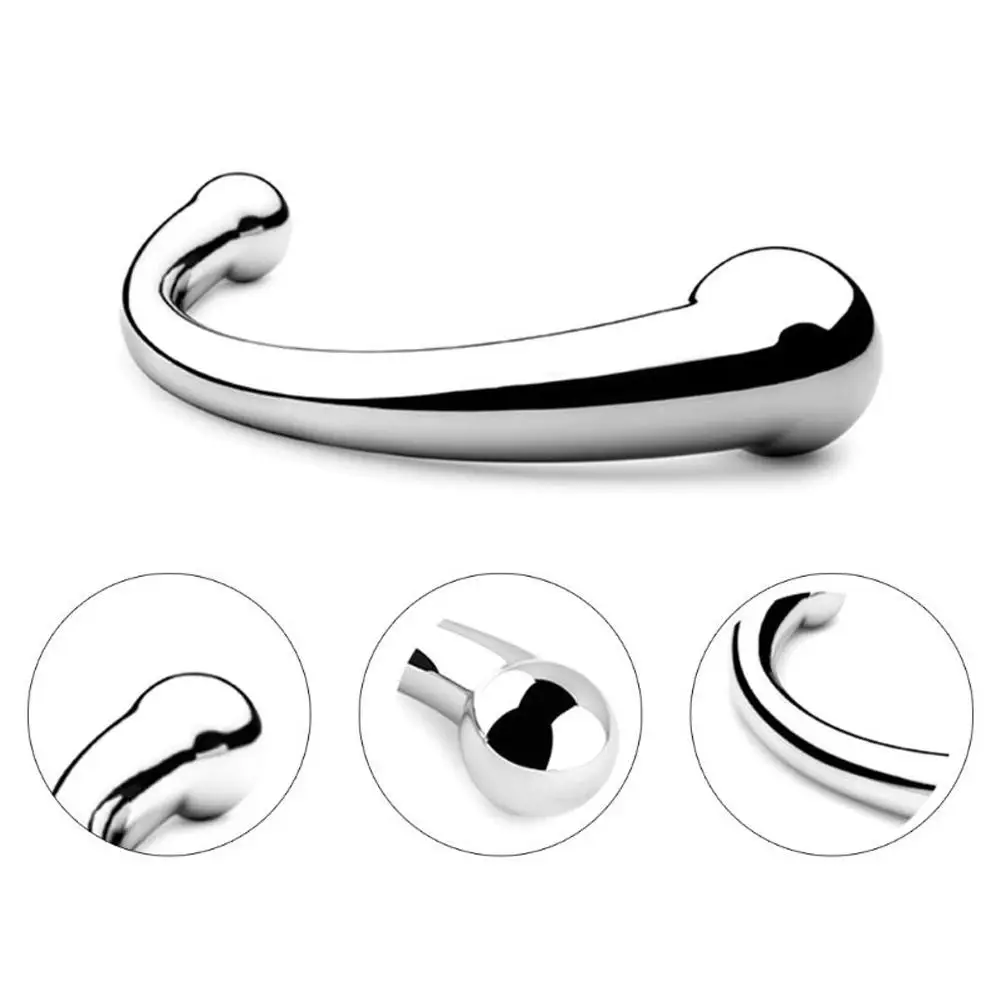 Stainless Steel Anal Sex Toys G spot Wand Butt Massage Stick Metal Penis P-Spot Stimulator Anal Plug Dildo Sex Toys for Women