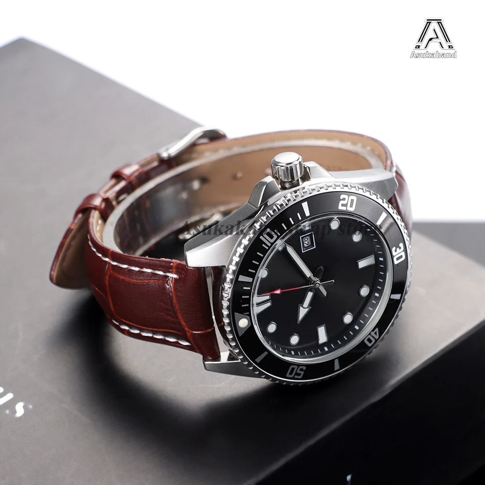 Genuine Leather Brown Watch Strap - Universal Business Style Bracelet