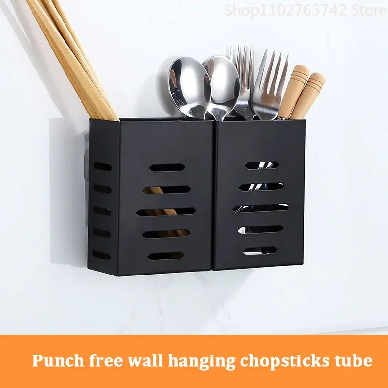 

Kitchen Spoon Knife Storage Accessories Steel Rack Holder Home Tableware Wall Stainless Mounted Shelf Chopstick Cutlery Fork