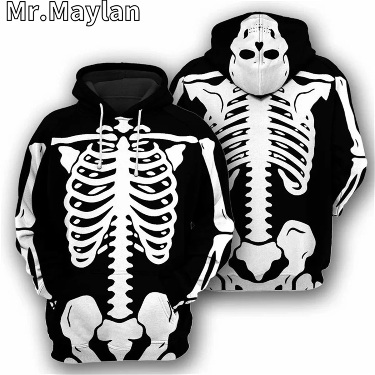 

Halloween Skeleton Costume Apparel 3D Unisex Hoodie Men Horror Sweatshirt Streetwear Zip Pullover Casual Jacket Tracksuits-88