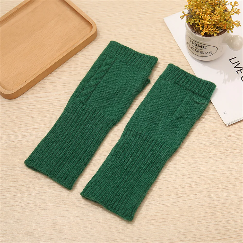 Jacquard Gloves Autumn And Winter Riding Cashmere Fingerless Gloves Popular Jacquard Cashmere Fingerless Knitting