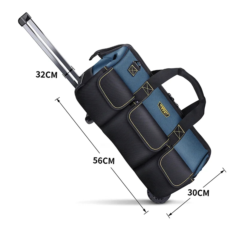 Multifunctional Pull Rod Tool Kit Repair After-sales ElectricianKit Durable Woodworking Drag Type Toolbox Storage Bag 4
