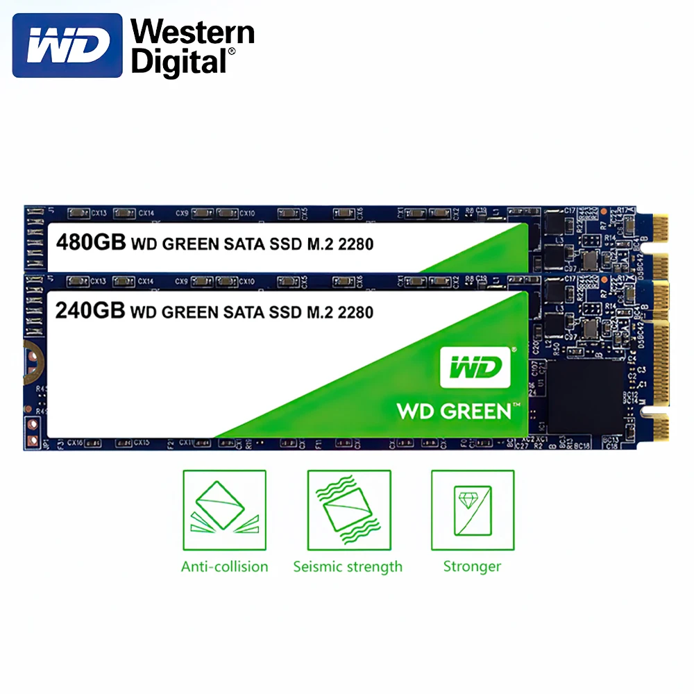 Western Digital-Disque dur interne SSD, WD Green, 480 Go, 240 Go