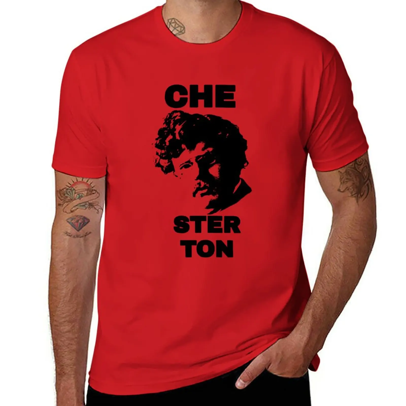 

G. K. CHEsterton, the CHE you respect (Che parody) T-Shirt summer top boys whites plain tees clothes for men