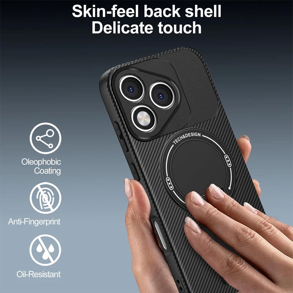 Shockproof Armor Magnetic Wireless Charging Phone Case with Bracket Cover
