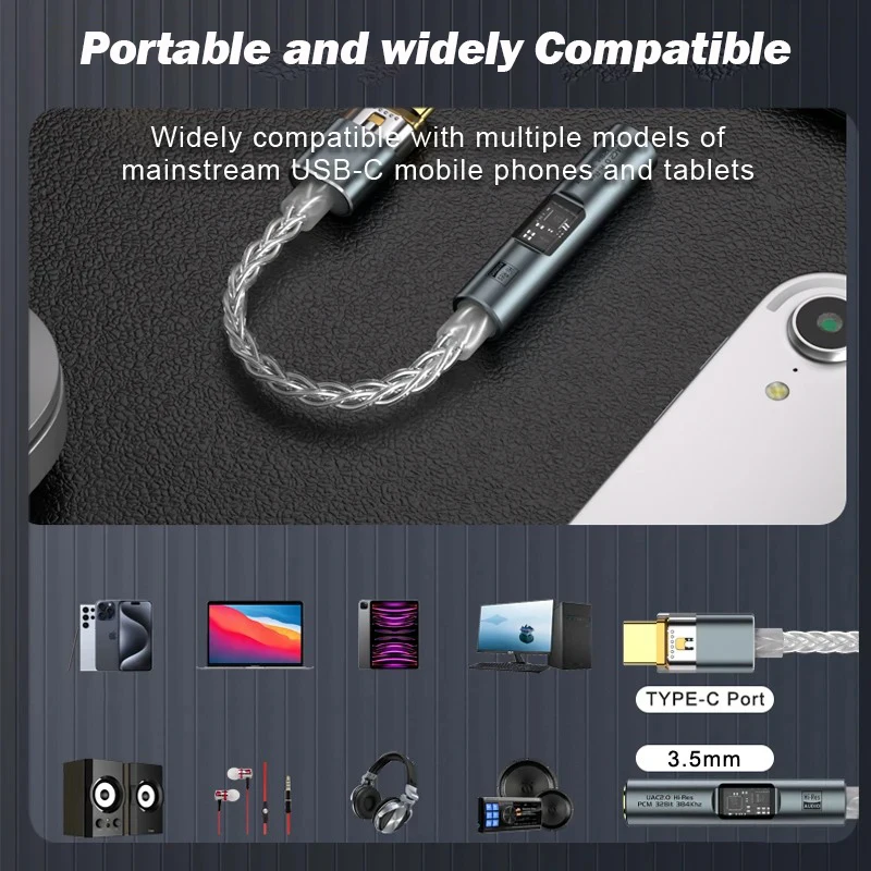 Premium Hi-Fi Type-C to 3.5mm Audio Adapter with DAC