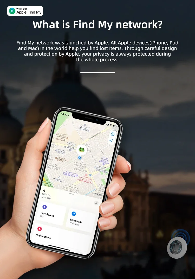 GPS Locator CONDAMINE Smart Bluetooth GPS Tracker Airtag Work with Apple Find My APP ITag Anti Lost Locator Pet Finder Air Tags for IOS