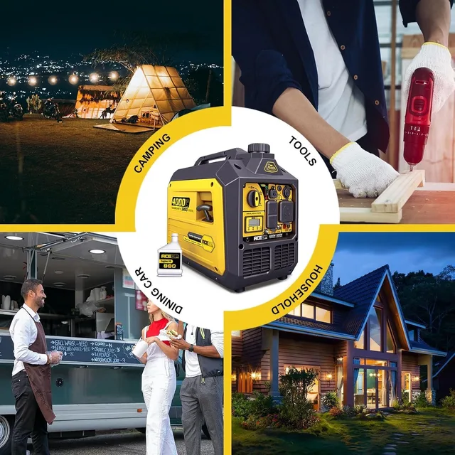 4000 Watt Portable Inverter Generator Gas Powered 149cc Quiet Generator 2