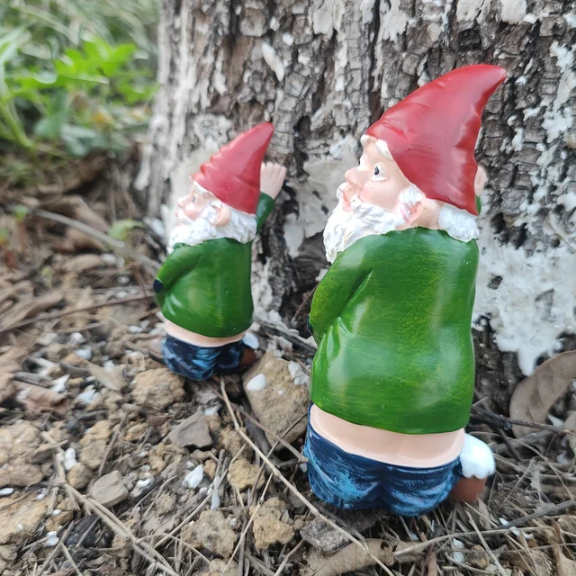 10 Cm -Es Imádnivaló Rajzfilm Öreg Férfi Fehér Szakállú - Gyanta Kézműves Szobor A Kertdekorációhoz - Image 6