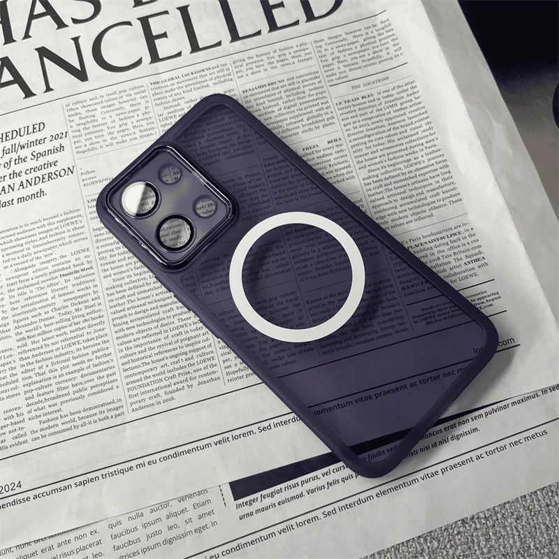 Transparent Magnetic TPU Silicone Case with Camera Protection