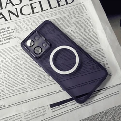 Transparent Magnetic TPU Silicone Case with Camera Protection for POCO X8 ProMax (PURPLE)
