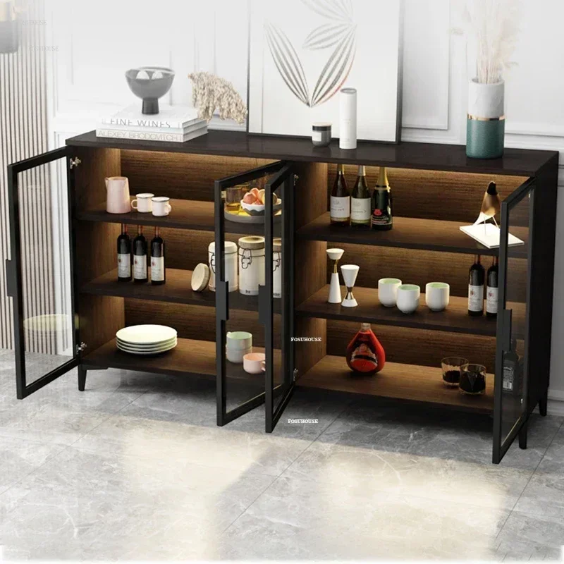Nordic Wood Sideboards Kitchen Locker et Sideboard Light Luxury Home Hotel Storage Cabinet Minimalist Living Room Furniture