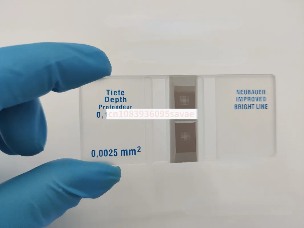 

Cell Counting Plate/Blood Cell Counting Plate/Bright Line Silver Bottom #0650030 with Blood Cover Plate