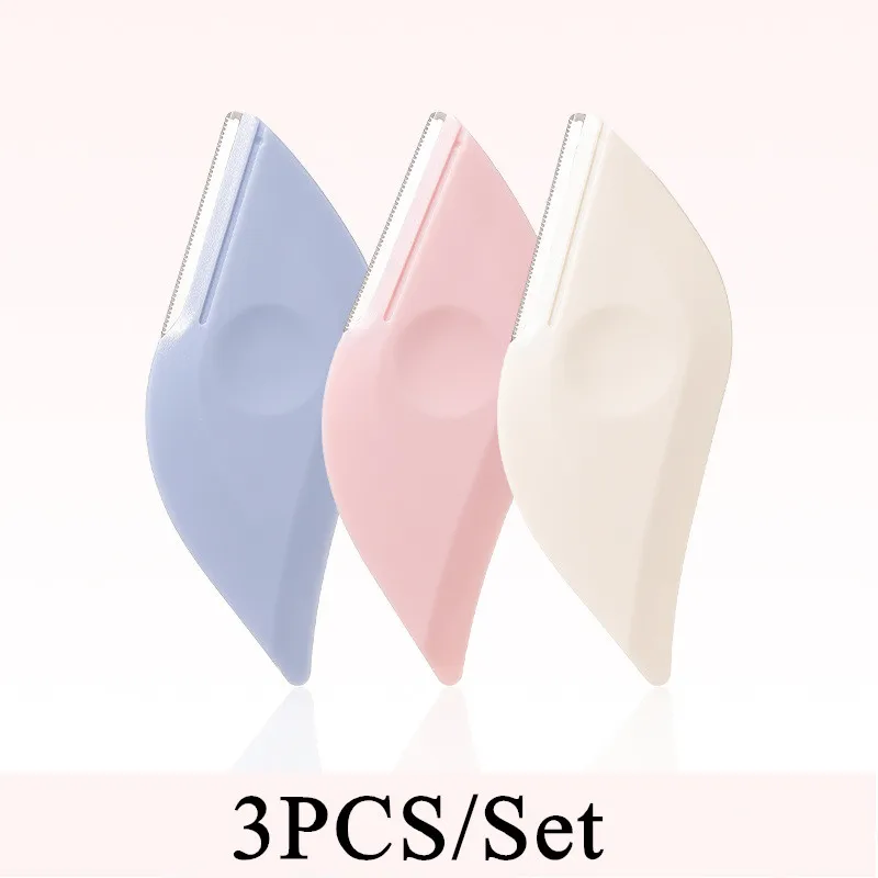 3pcs Set Macro Eyebrow Trimmer Eyebrow Razor Portable Non-slip Easy to Handle Hair Shaver Eye Brow Remover Beauty Tools