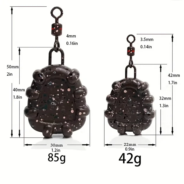Plomb de pêche à la carpe plat 42g/56g/70g/85g 3