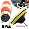 3/4/5 Inch Drill Car Polisher Wool Car Polishing Sponge Pads Kit Reusable Polishing Machine Wax Pads Buffing Waxing Clean Polish 1