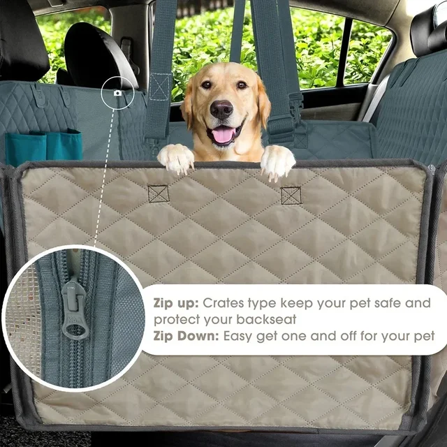 Dog Car Seat Cover Waterproof Dog Hammock Car Dog Car Blanket Mats Case For Rear Back 2 In 1 For Trunk Dog Car Protector 3
