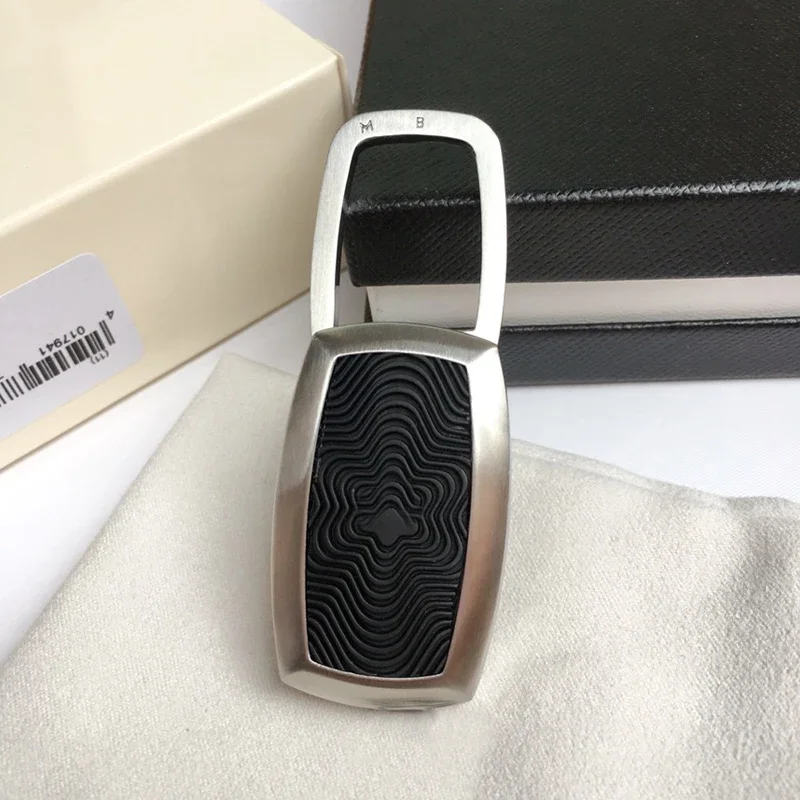 

PJS Luxury MB Rubber Surface Car Key Chain 316 Stainless Steel Bottom & Ring High Quality Classic Keychain With Box