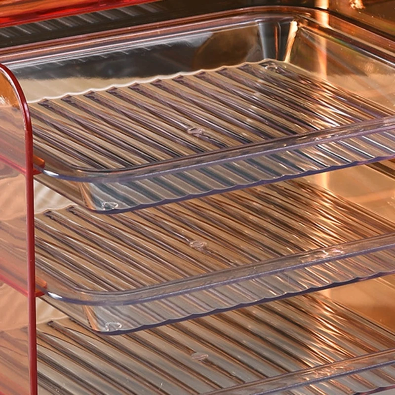 3-Layer Stackable Kitchen Storage Rack for Dishes & Fruits