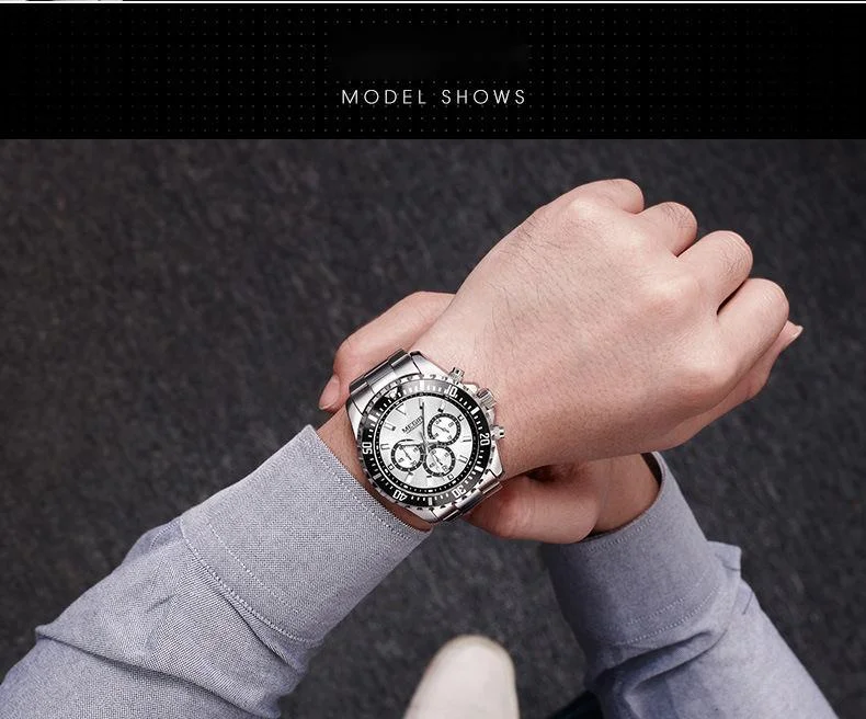 New Watch Megal MEGIR Multifunctional Watch Men's Fashion, Sports, Business Calendar, Luminous Men's Watch Quartz Watch 2064_voghion.com