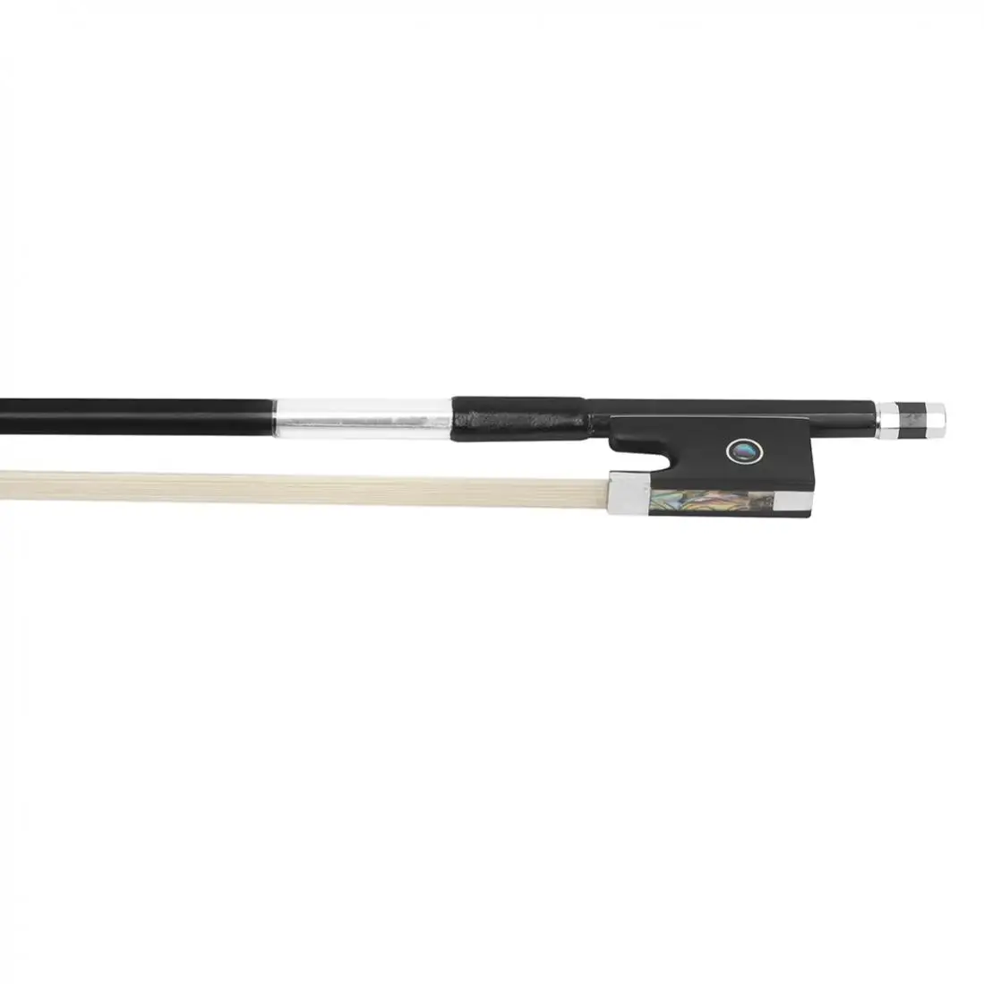 Carbon Fiber 4/4 Full Size Ebony Wood Frog Violin Bow for Advance Level Violins with Storage Box Horsehair Fiddle Bow