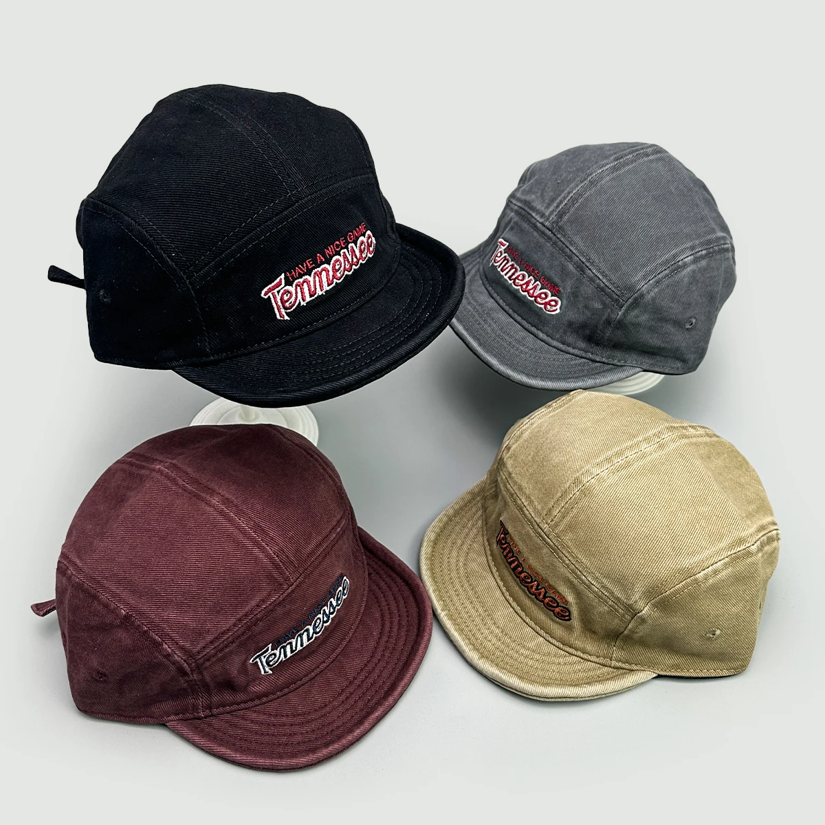 Amerikanischer Stil Bestickte Baseball-Kappen mit Schriftzug Neue Unisex Atmungsaktive Flache Schirmmützen Retro Vielseitige Modische Schirmmützen