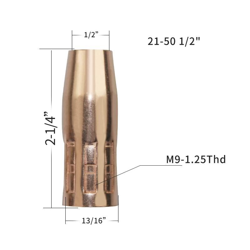 RIVERWELD MIG MAG Torch Neck 002.0009 - Replacement Neck For 15AK MB15 CO2 Welding Torch, M10 Thread, M6x25mm Contact Tips