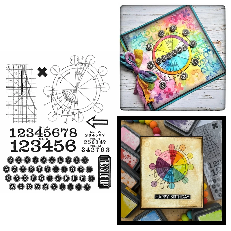 This Side Up Keyboard Letters Number Arrow Clear Silicone Stamp DIY Crafts Card Album Making Scrapbooking Stencil New