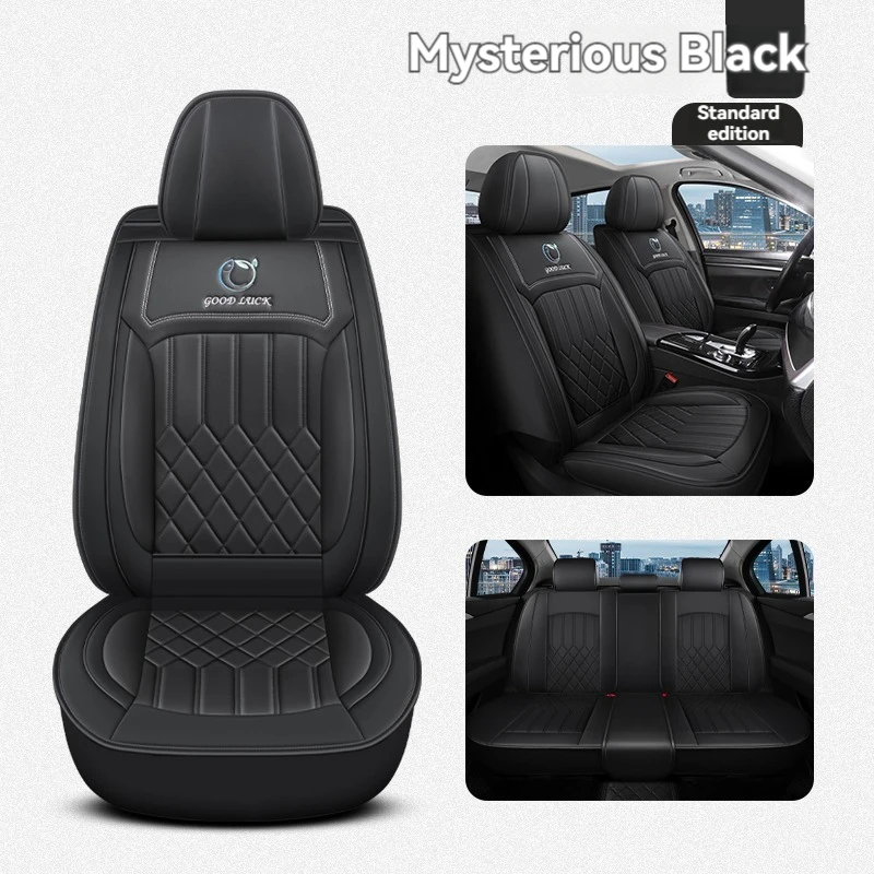 thumbnail image 1 of Fundas de asiento de coche de cuero universales de excelente calidad para 5 asientos para Mitsubishi Pajero 4 2 Sport Outlander Xl Asx Protector de piezas de coche, 1 of 5
