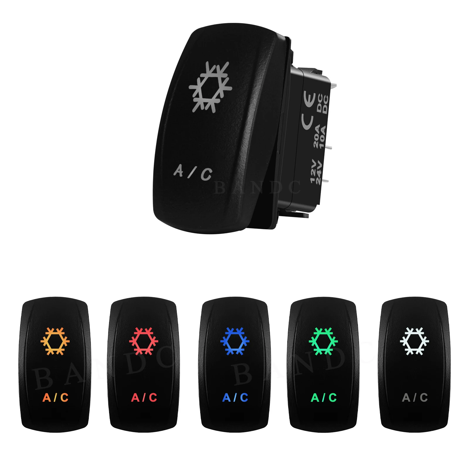 Interruttore A Bilanciere Del Condizionatore D'Aria Laser 5 Pin On Off Interruttore A Levetta Di Ricambio Per Arb Carling Truck Trailer Tractor Marine