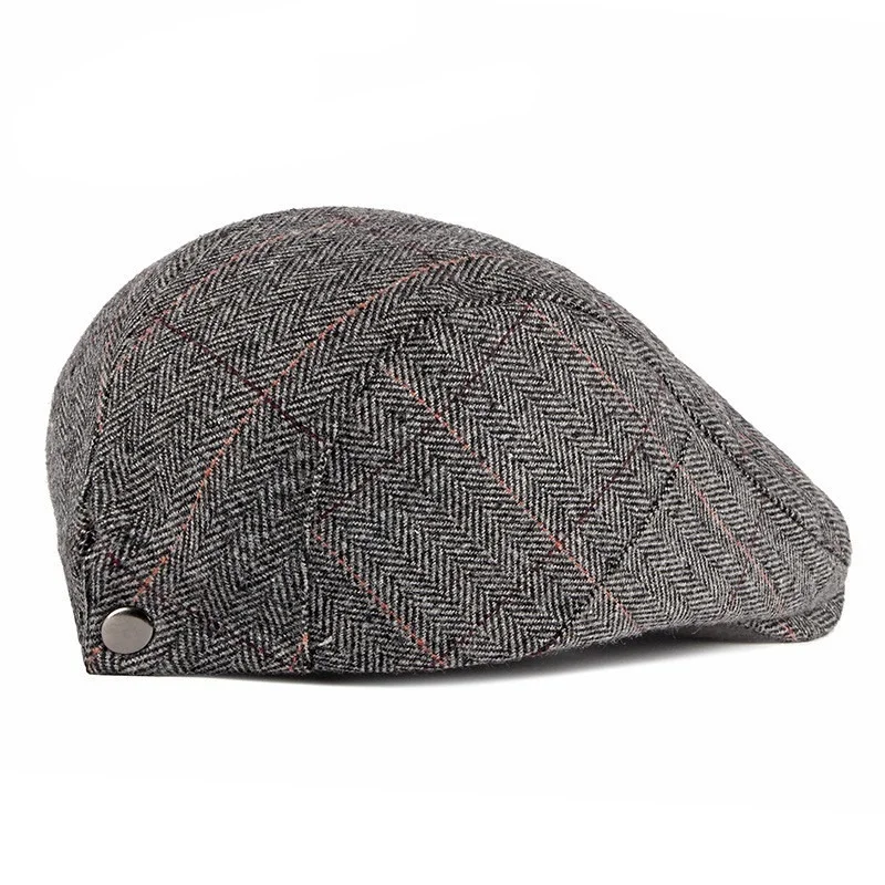 Classic Plaid Stripe Cap for Men Women Winter Cotton Flat Ivy Vintage Gatsbay Hat Irish Outdoor Cabbie Beret Painter Hat beret hat,newsboy cap,newsboy hat