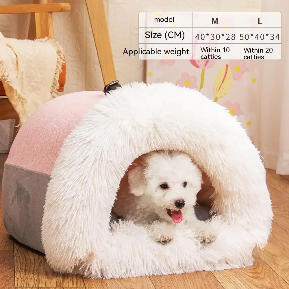 

Witner Warm Dog Bed Comfortable Cuddler Round Dog Kennel Ultra Soft Washable Dog And Cat Cushion Bed Winter Warm Pet Supplies