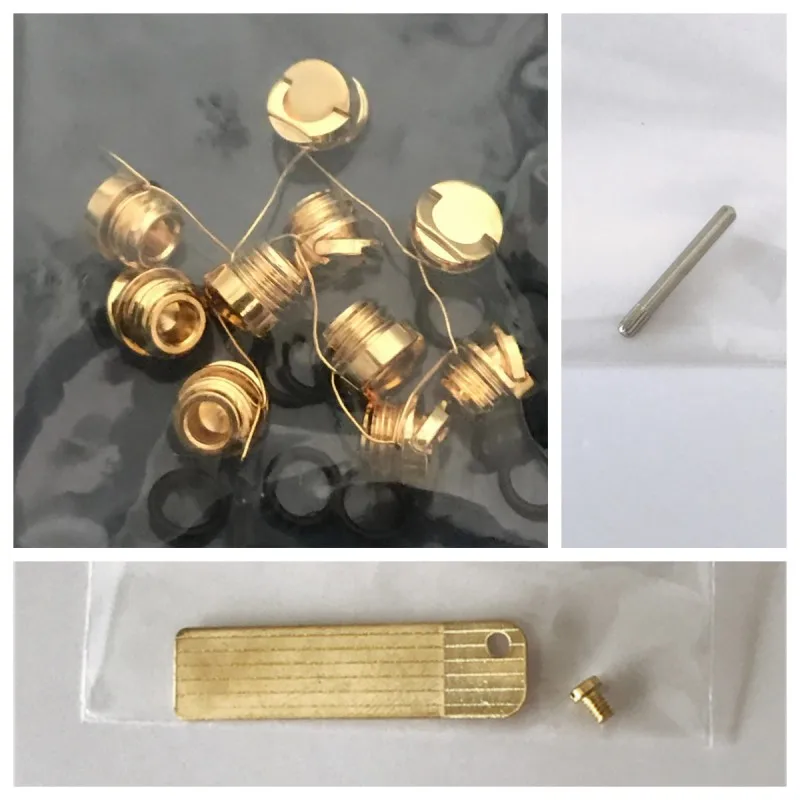 Free shipping accessories Gold Replacement For Dupont Butane Lighter Repair Service Inner Parts