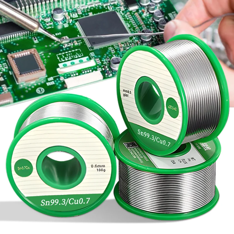 Lead-free Solder Wire SN99.3 Cu0.7 Environmental Protection No wash tin Wire Flux Reel High purity Soldering Wire Roll