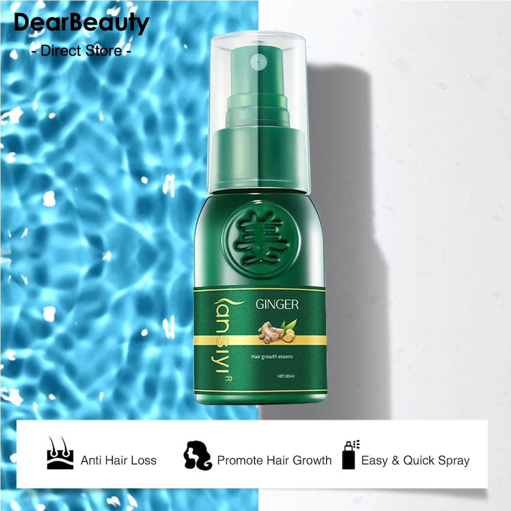 Growth Ginger Hair Spray Serum For Anti Hair Loss Natural Beauty Health Hair Care Fast Treatment Prevent H_voghion.com
