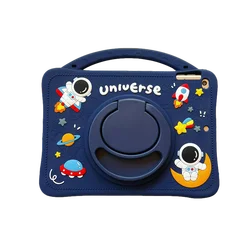 Kids' Cartoon Silicone Tablet Case with Stand, 11 - Inch for Honor Pad10 (12.1) (360 Handle Astronaut)