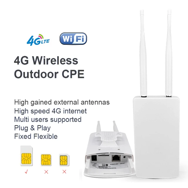 Outdoor 4G External Antenna SMA for 2G 3G 4G Router LTE GSM Wlan Bluetooth  WiFi