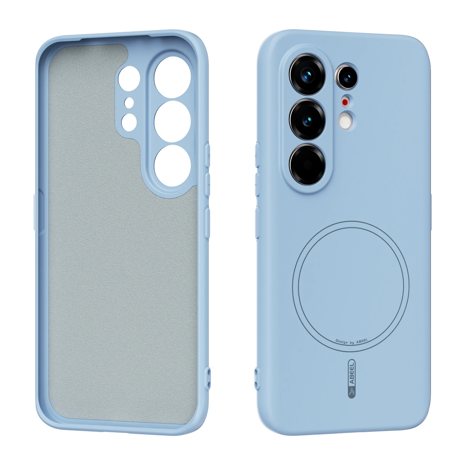Macaron Color Soft Silicone Magnetic Full Protective Phone Case