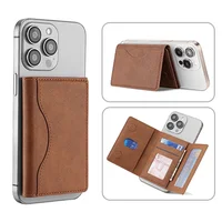 Trifold Magnetic Phone Wallet PU Leather Card Bag Magsafe Card Holder Wallet for Apple IPhone 16 15 12 13 14 Pro Max Plus Mini