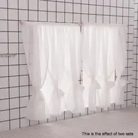 1 pièce 1:12 chambre salon meubles décoration maison de poupée Miniature rideau blanc mousseline de soie porte rideau fenêtre décor modèle 3