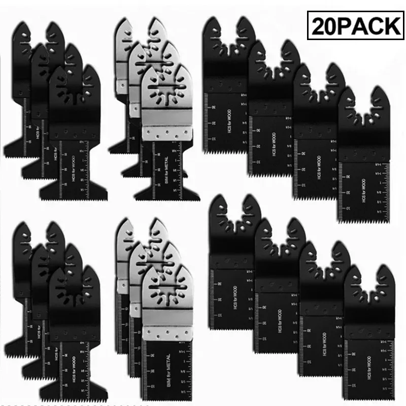 20 Pcs Oscillating Saw Blades Wood Metal Plastic Oscillating Multi Tool