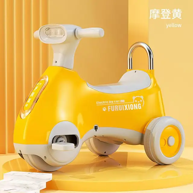 Children's Electric Motorcycle 1-6 Years Old Male And Female Baby Tricycle Pedal Battery Car With Light Music Toy Car 4