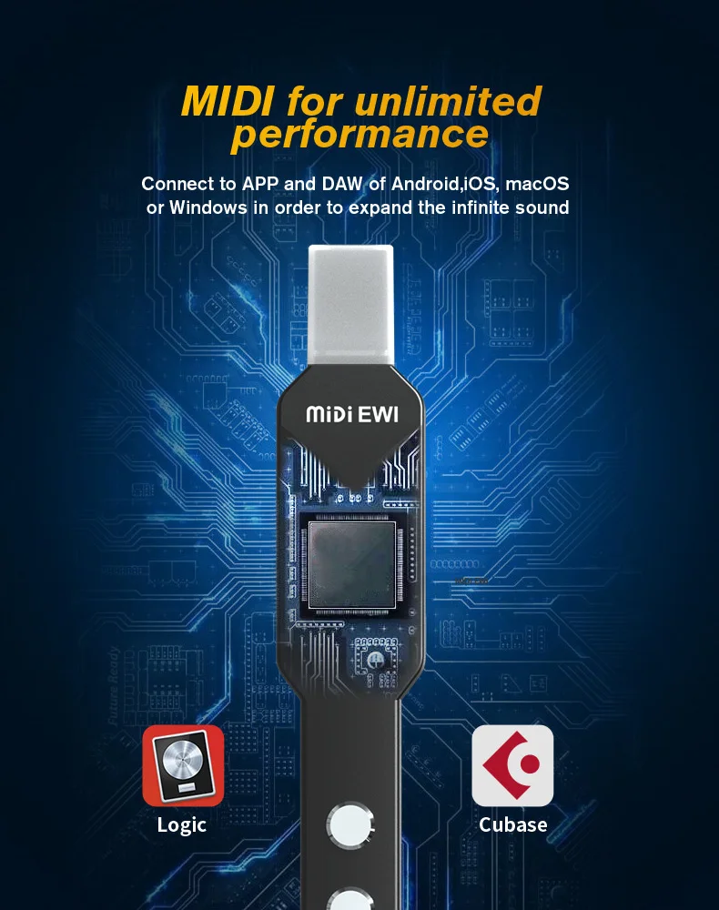 Description Picture 5 of itemElectronic Saxophone Cucurbit Flute Wind Instrument Suona Flute Electric Blowpipe