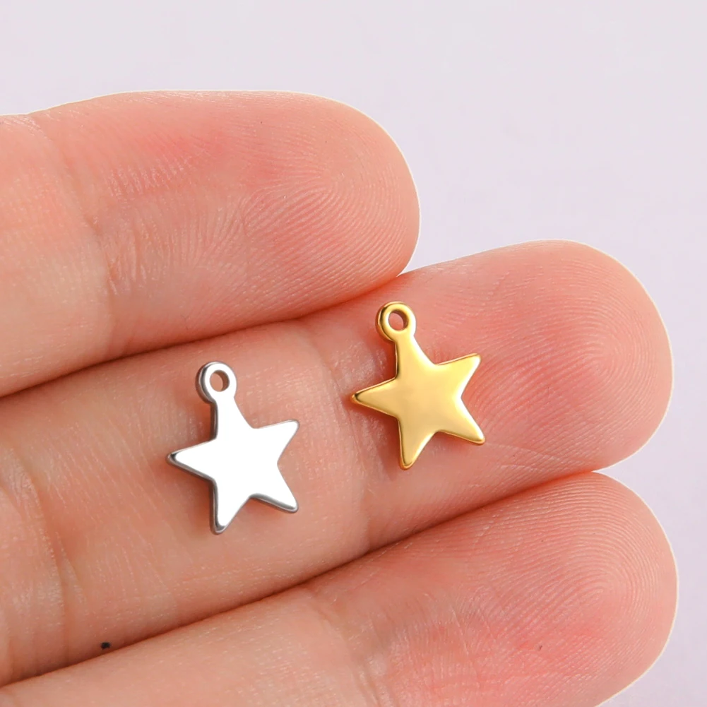 5 stücke Edelstahl Schmuck fünfzackigen Anhänger Schmuck machen DIY Ohrringe Armband Halskette Zubehör