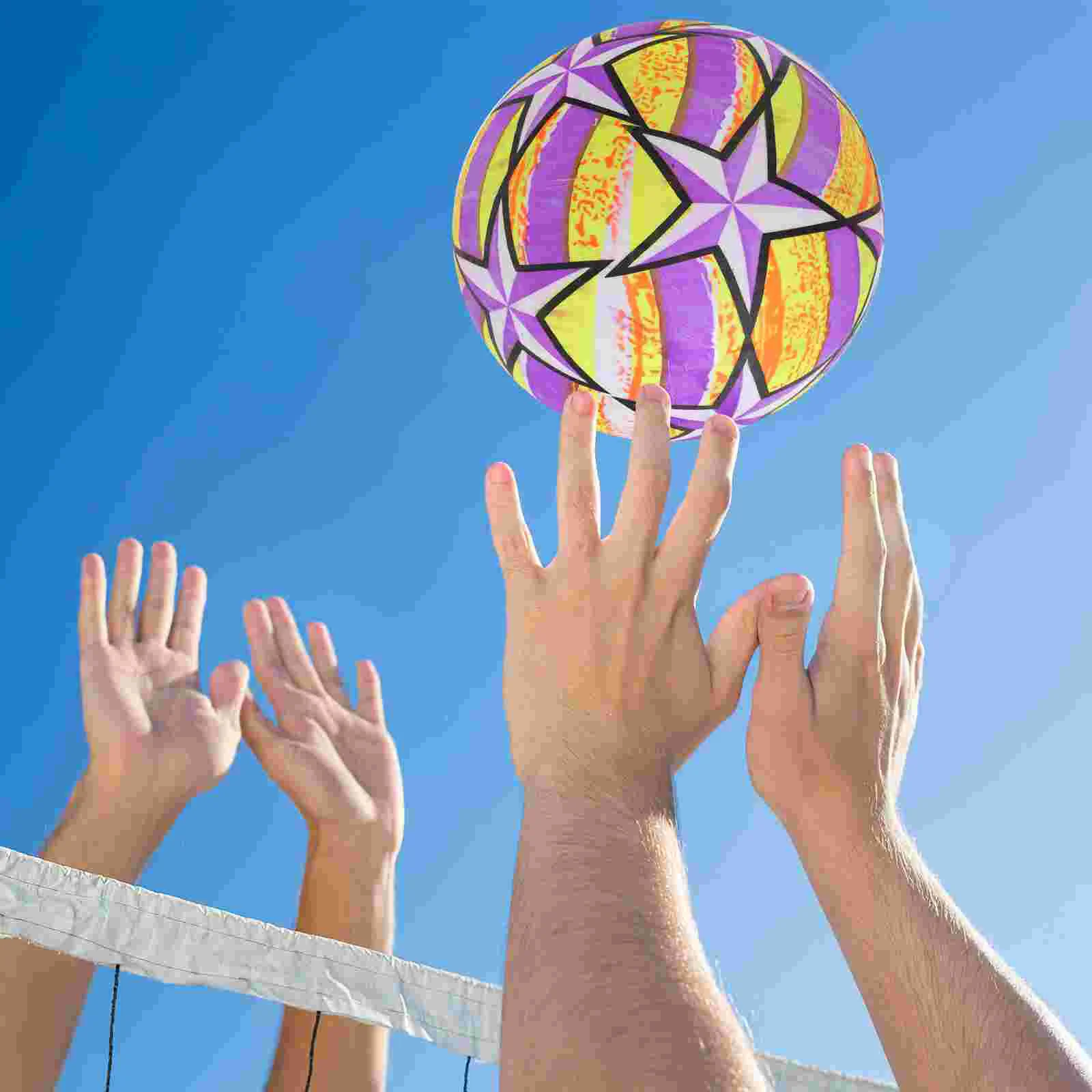 

4 Pcs Beach Ball Inflatable Balls Volleyball Spray Swimming Pool Pvc for Fluorescent Volleyballs Child