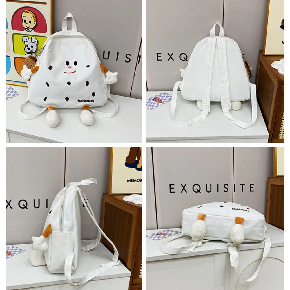 Borsa in tela di formaggio carina Instagram coreana per ragazze morbide, borsa da scuola per bambini, zaino versatile di grande capacità_voghion.com