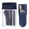 1 Set 2mm Compass Core Replacement Pencil Lead Stationery with Pencil Sharpener for Students Drafting Tools Compasses Tool 1