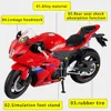1/12 Scale SUZUKI GSX R1000 Motorcycle Static Decoration Alloy Diecast Model Simulation Motorcycle Toy for Child Birthday Gifts 2