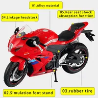 1/12 Scale SUZUKI GSX R1000 Motorcycle Static Decoration Alloy Diecast Model Simulation Motorcycle Toy for Child Birthday Gifts 2